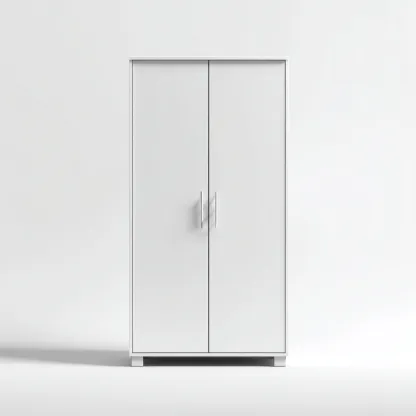 Armario blanco minimalista 98x57x189 cm - Blanco - Para dormitorio - Diseño moderno-Nestupyard