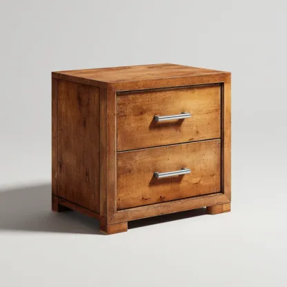 Mesita de noche de madera 45x40x55 cm - marrón - diseño moderno para dormitorio-Nestupyard