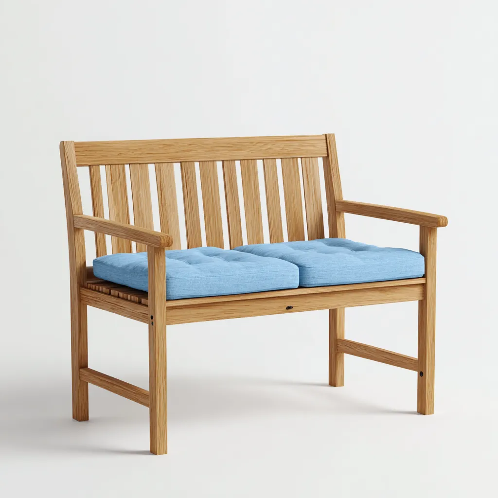 Sofá de jardín sofá madera 110x60x90 cm - azul - para jardín exterior - diseño moderno-Nestupyard