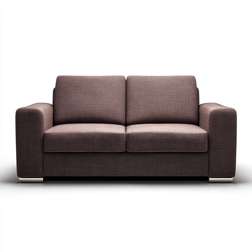 Sofá de 2 plazas tela 168x86x82 cm - marrón - diseño moderno para salón-Nestupyard