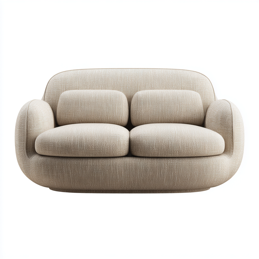 Sofá de 2 plazas tela 158x90x87 cm - beige - diseño moderno para salón-Nestupyard