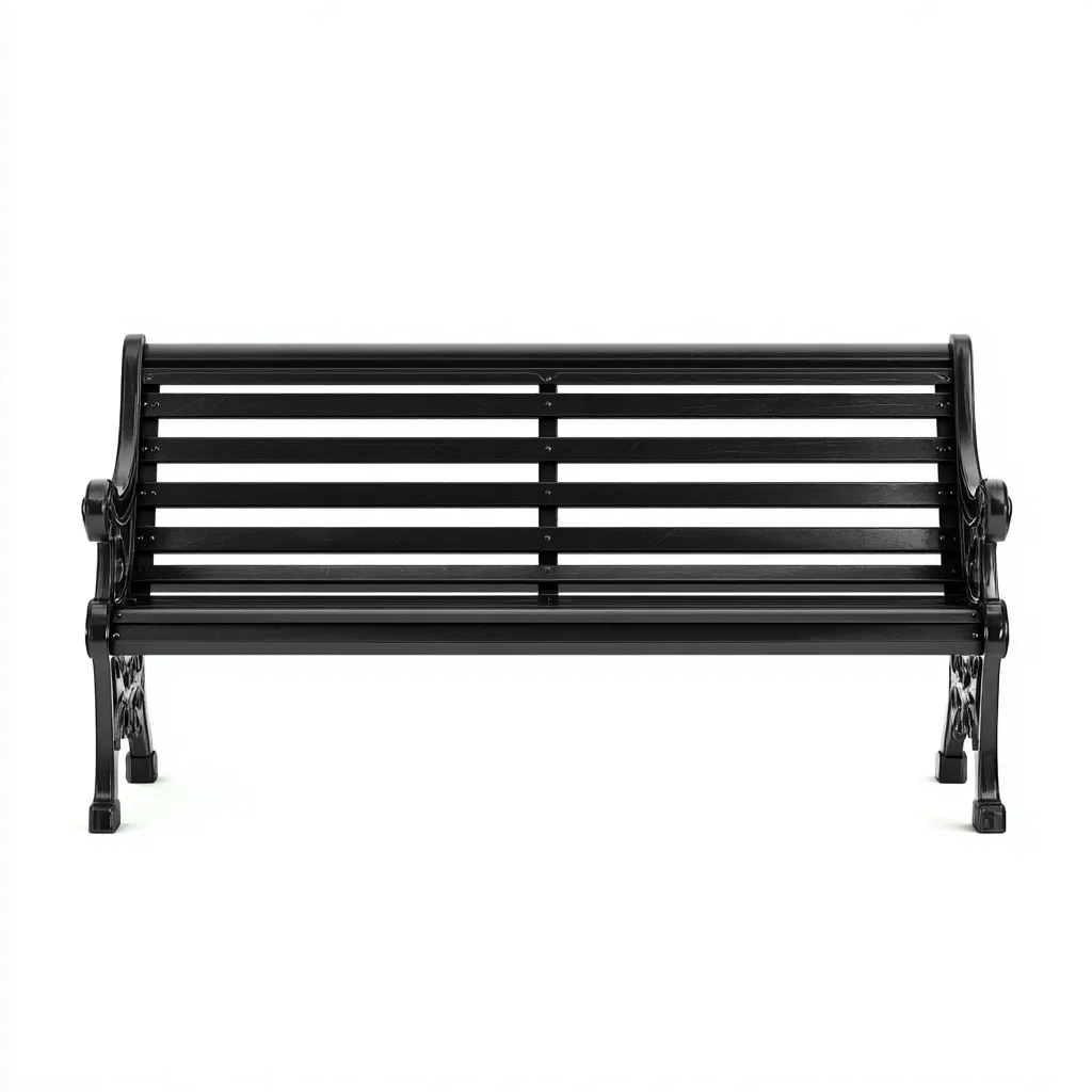 Banco de jardín metal 130x55x80 cm - negro - diseño clásico adecuado para exteriores y jardín-Nestupyard