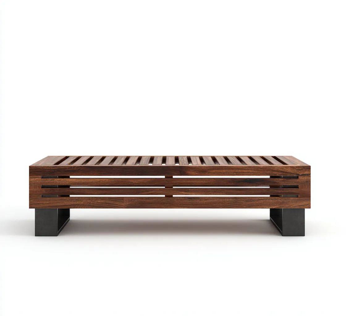 Banco de jardín madera metal 140x45x35 cm - marrón - negro - estilo moderno adecuado para exteriores y jardín-Nestupyard