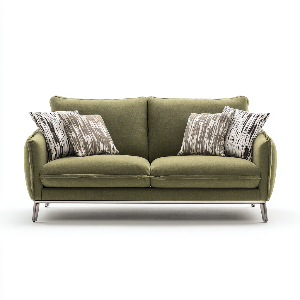 Sofá de 2 plazas tela 162x90x85 cm - verde - diseño moderno para salón-Nestupyard