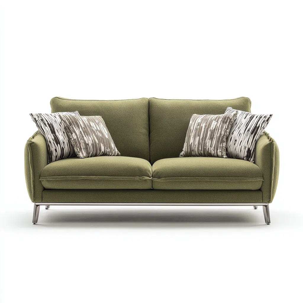 Sofá de 2 plazas tela 162x90x85 cm - verde - diseño moderno para salón-Nestupyard