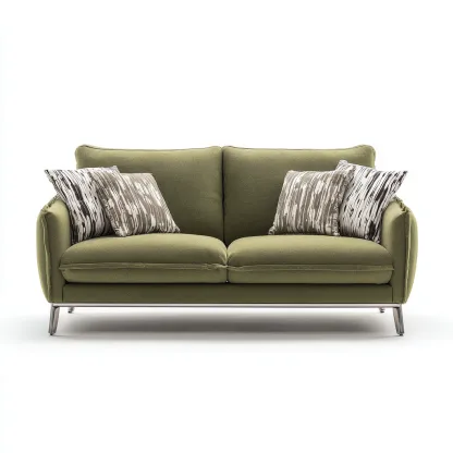 Sofá de 2 plazas tela 162x90x85 cm - verde - diseño moderno para salón-Nestupyard