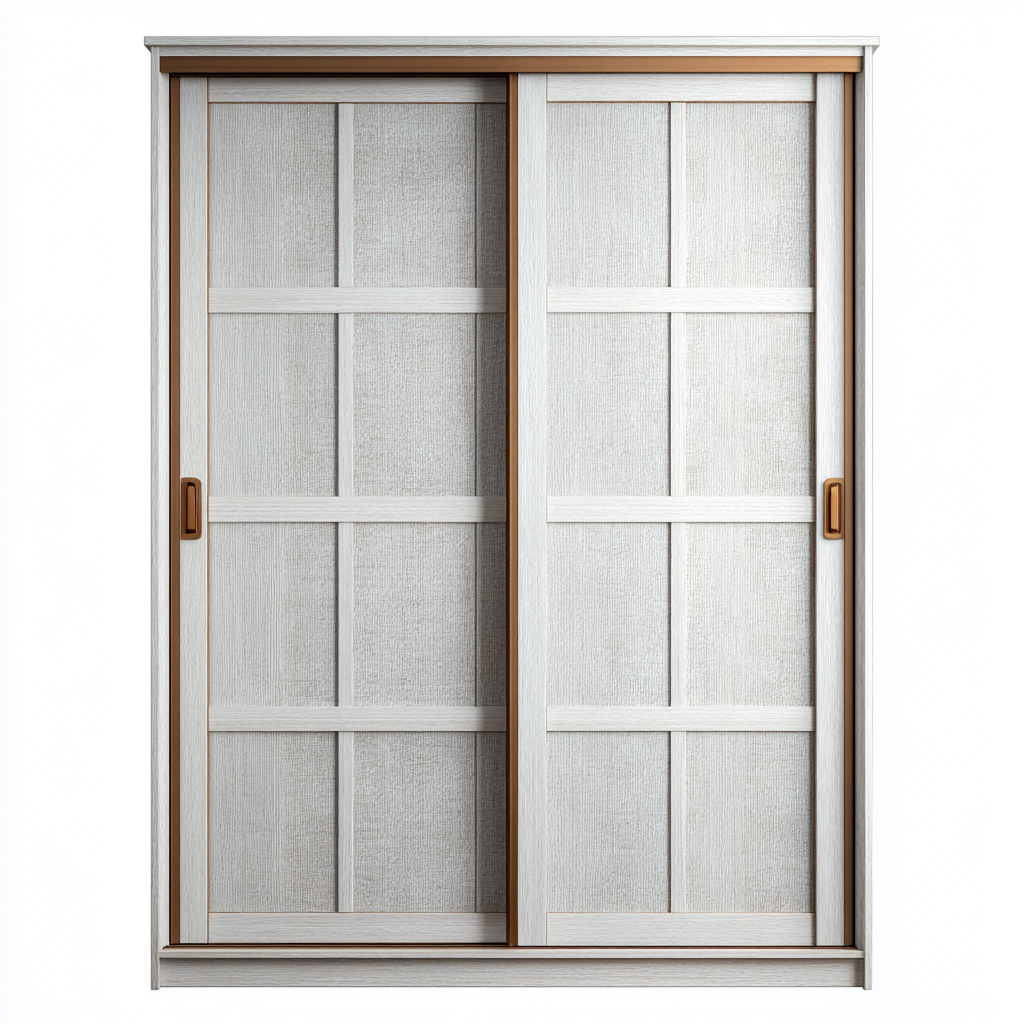 Armario de madera 180x60x200 cm - roble claro - blanco - estilo moderno para dormitorio-Nestupyard