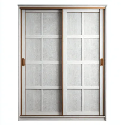 Armario de madera 180x60x200 cm - roble claro - blanco - estilo moderno para dormitorio-Nestupyard
