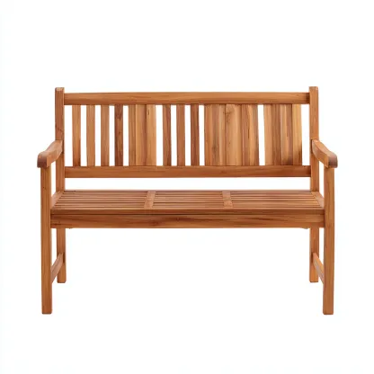 Banco de jardín madera maciza 125x58x90 cm - marrón - diseño natural adecuado para exteriores y jardín-Nestupyard