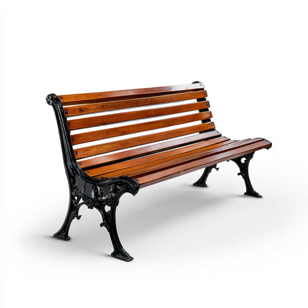 Banco de jardín madera metal 150x60x88 cm - marrón - negro - estilo clásico adecuado para exteriores y jardín-Nestupyard