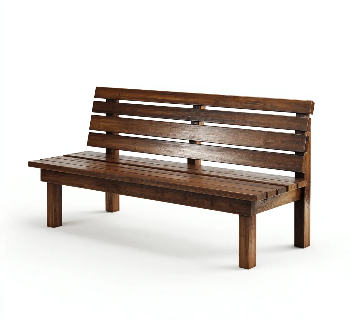 Banco de jardín madera 160x60x90 cm - marrón - estilo rústico adecuado para exteriores y jardín-Nestupyard