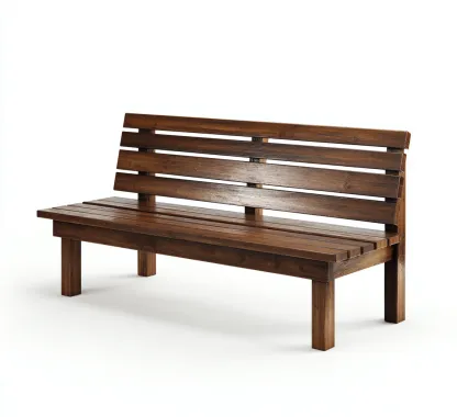 Banco de jardín madera 160x60x90 cm - marrón - estilo rústico adecuado para exteriores y jardín-Nestupyard