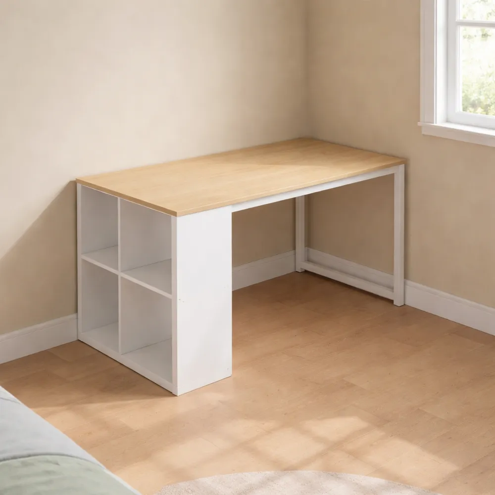 Table de Travail avec Rangement Intégré pour Enfants et Adolescents