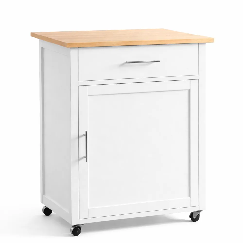 Chariot de Cuisine avec Tiroir et Porte, 68x46x90 cm
