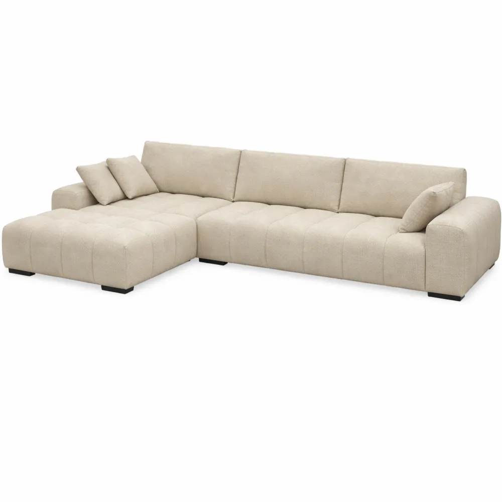 Canapé d'angle 3 places en beige