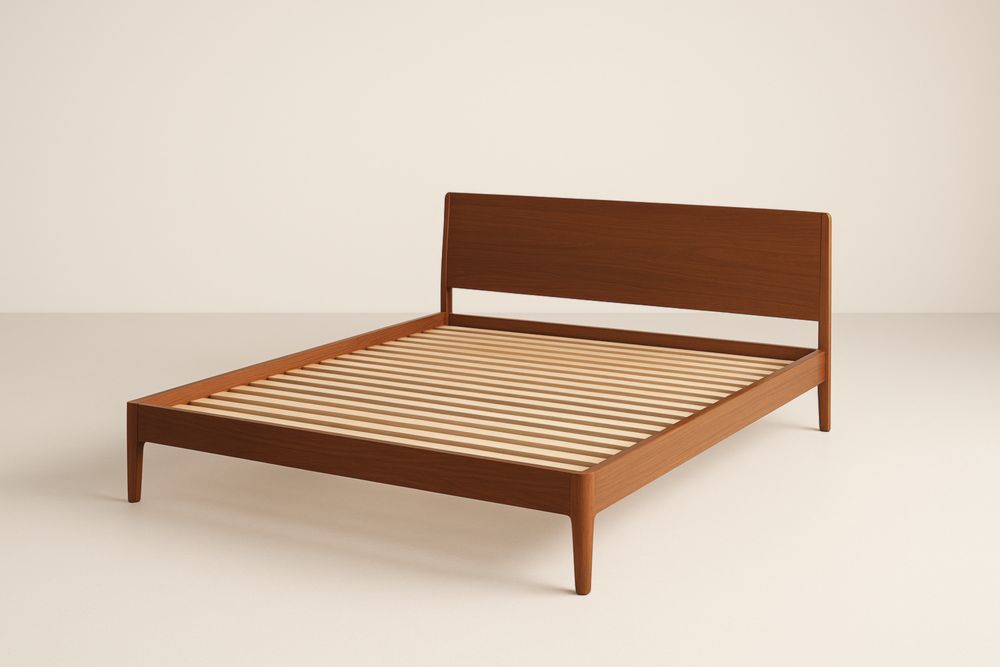Struttura letto in legno massello di noce 200x160x85 cm
