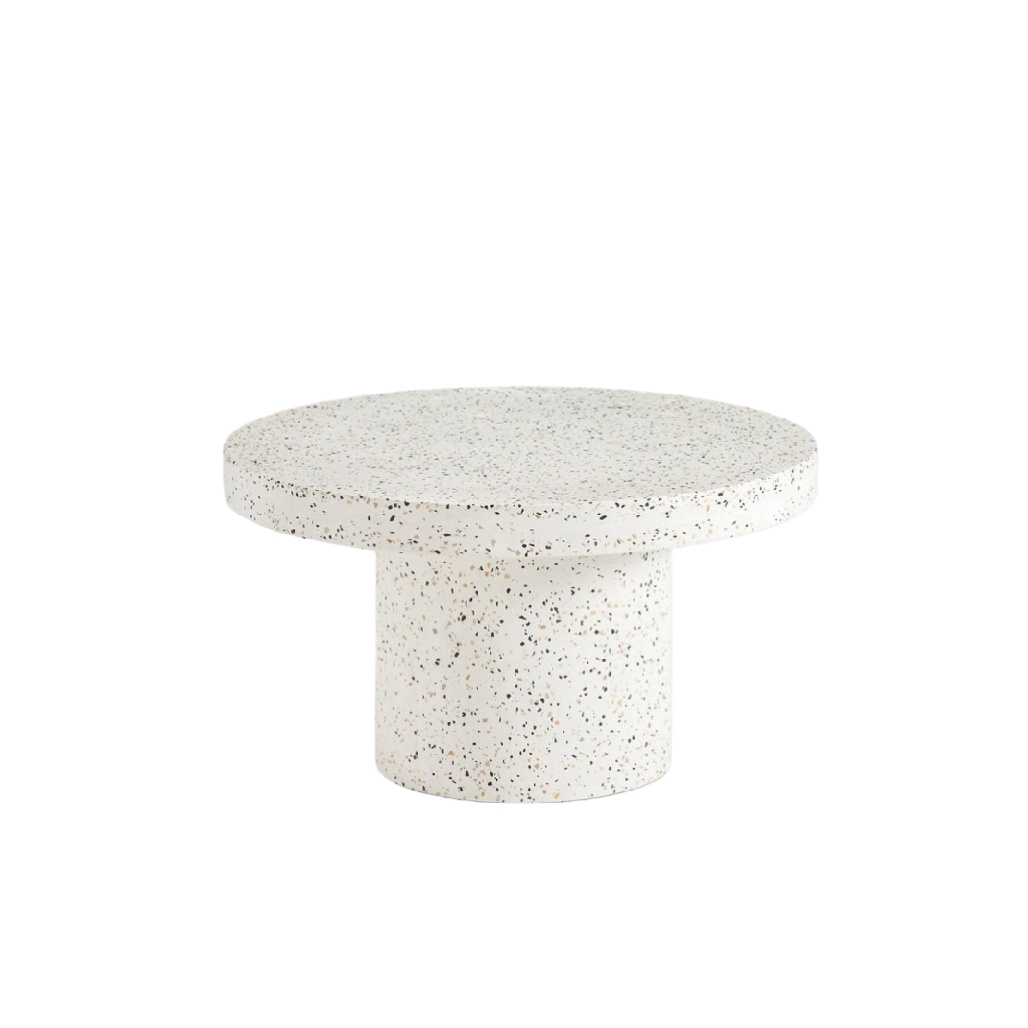 Table d'appoint en pierre reconstituée pour salon - 30 x 30 x 25-homelleliving