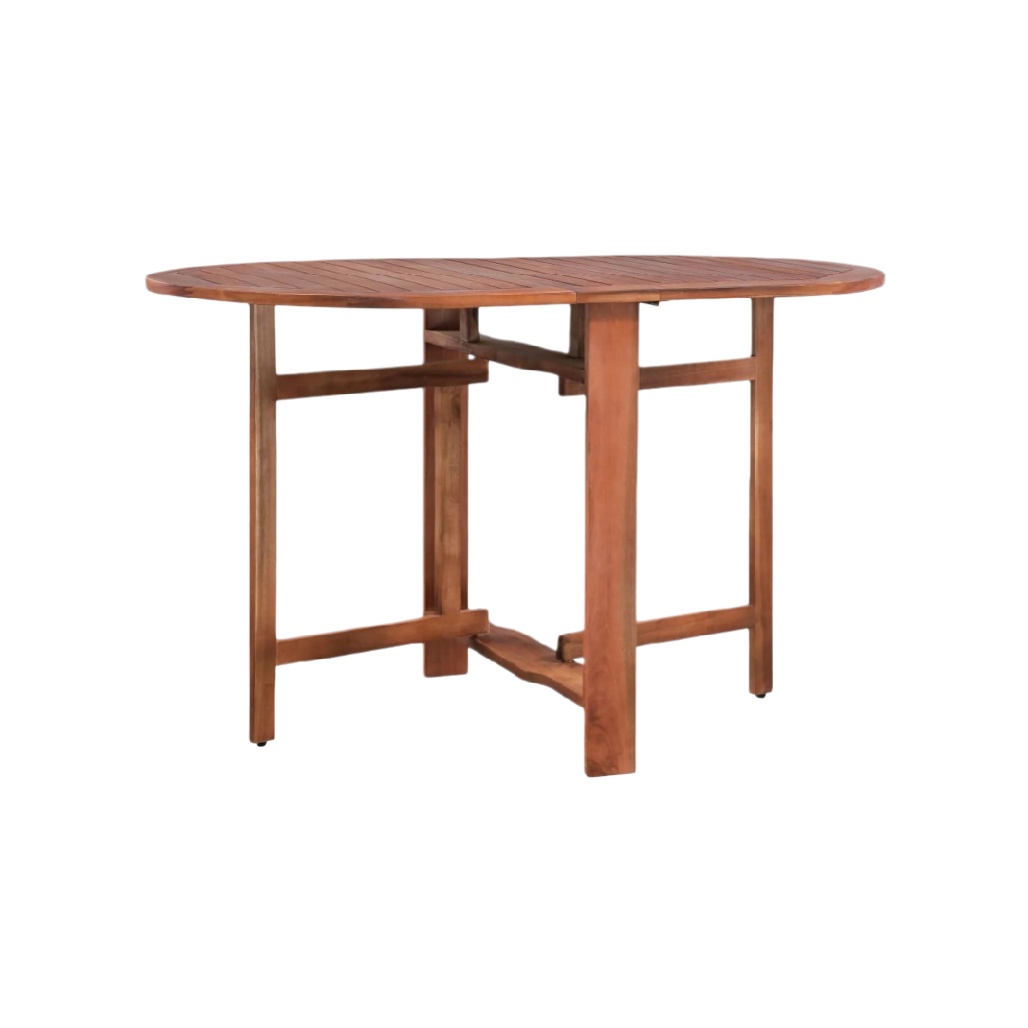 Table ronde en bois teck pour salle à manger - 120 x 120 x 75-homelleliving