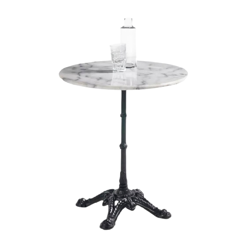 Table d'appoint en marbre et métal pour salon - 60 x 60 x 75-homelleliving