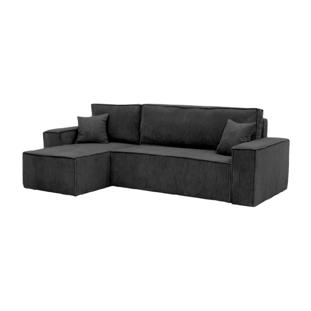 Canapé d'angle en velours pour salon - 200 x 90 x 85-homelleliving