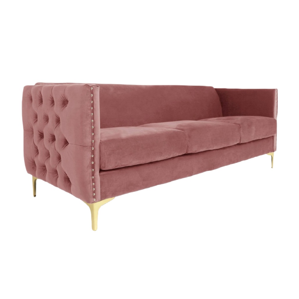 Canapé en velours pour salon - 200 x 85 x 75-homelleliving