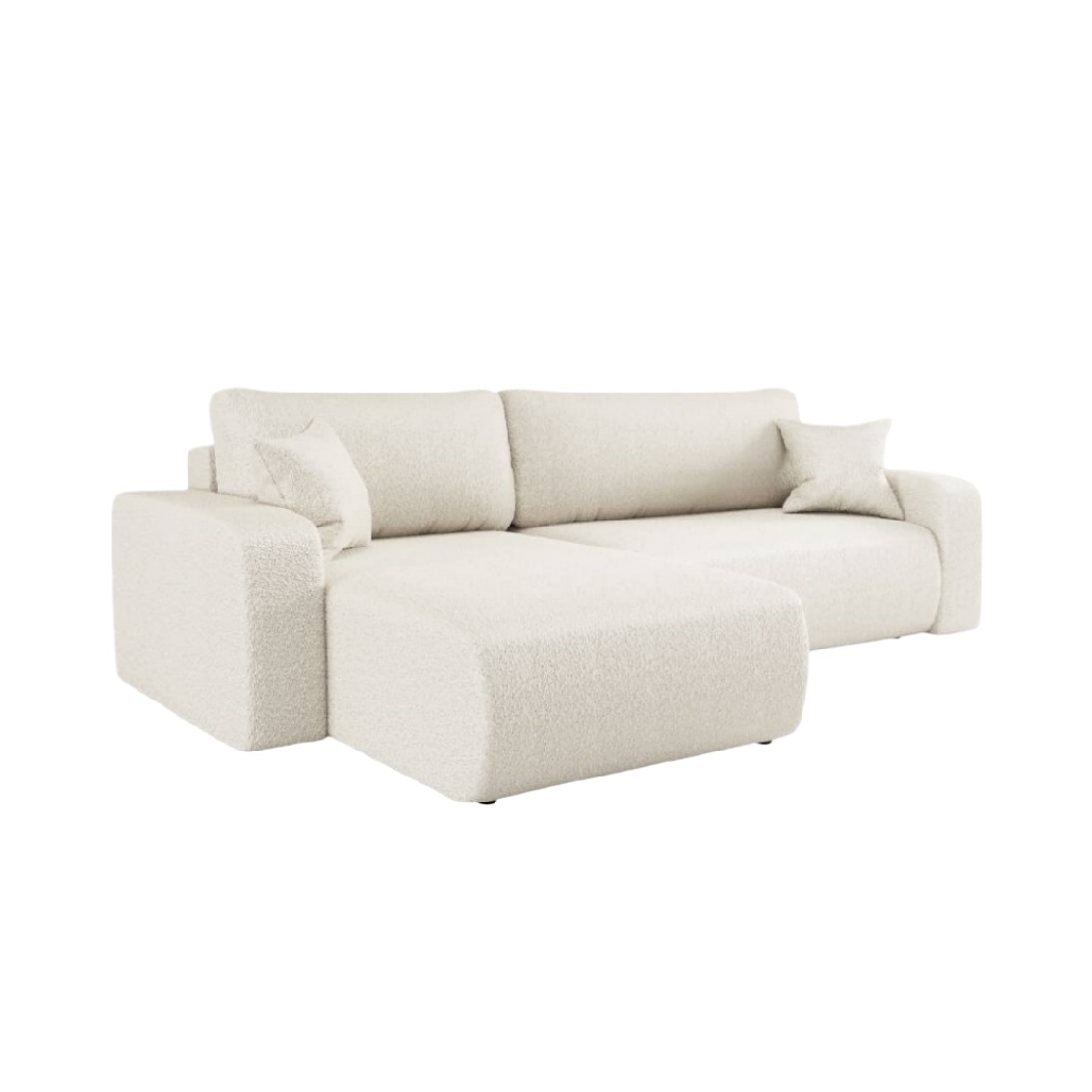 Canapé d'angle en tissu pour salon - 220 x 90 x 85-cozivahome