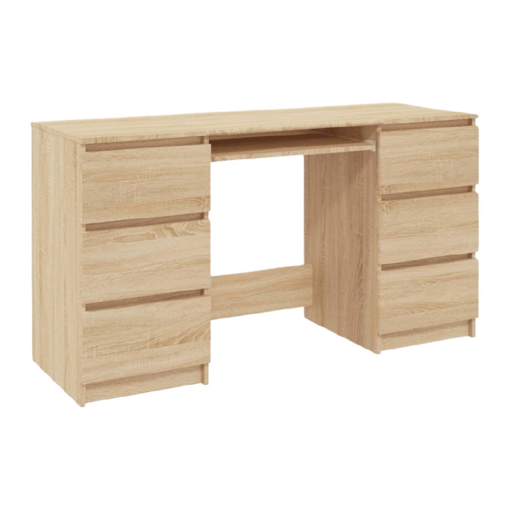 Bureau avec rangements en bois - Espace de travail ou bureau à domicile - 120 x 50 x 75-cozivahome