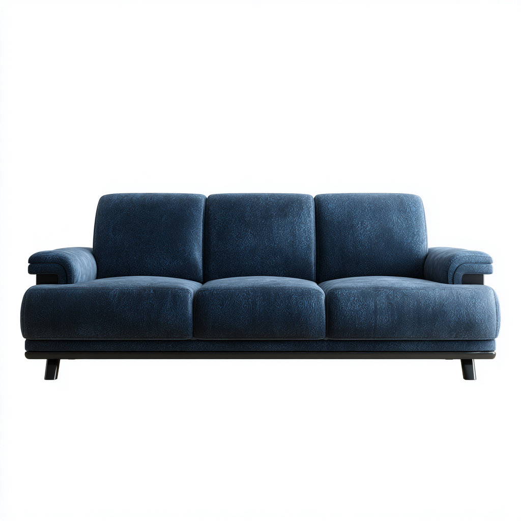 Sofás de 3 plazas - tela - 210x95x85 cm - azul oscuro - estilo moderno-Havenupbay