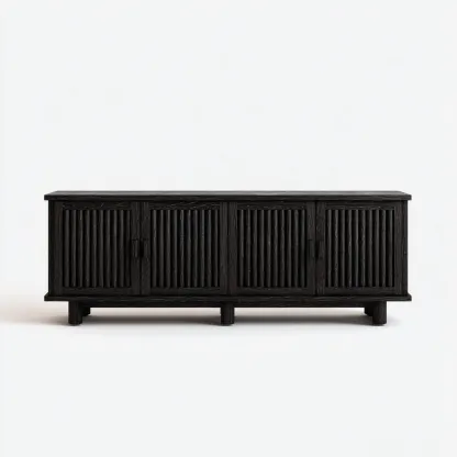 Muebles de TV - madera - 165x45x70 cm - negro - diseño moderno-Havenupbay