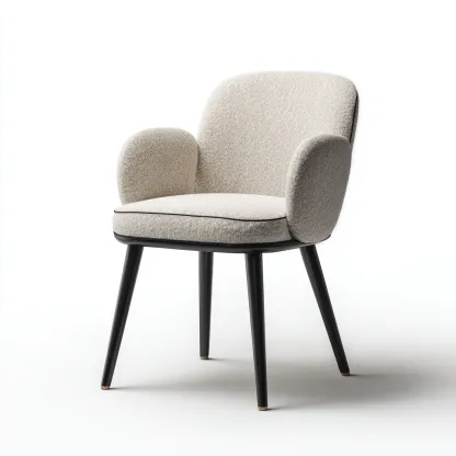 Sillones - tela boucle - 58x56x80 cm - beige-negro - diseño moderno-Havenupbay