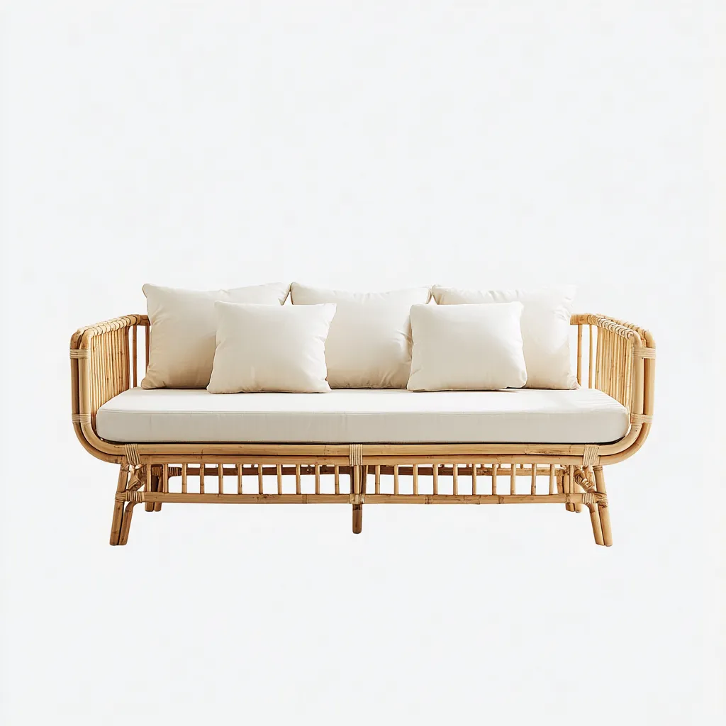 Sofás de jardín - ratán - 185x78x82 cm - beige - diseño moderno-Havenupbay