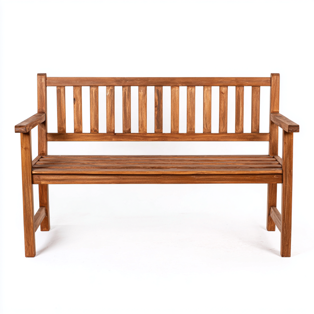 Banco de jardín - madera - 122x58x88 cm - marrón - diseño clásico-Havenupbay