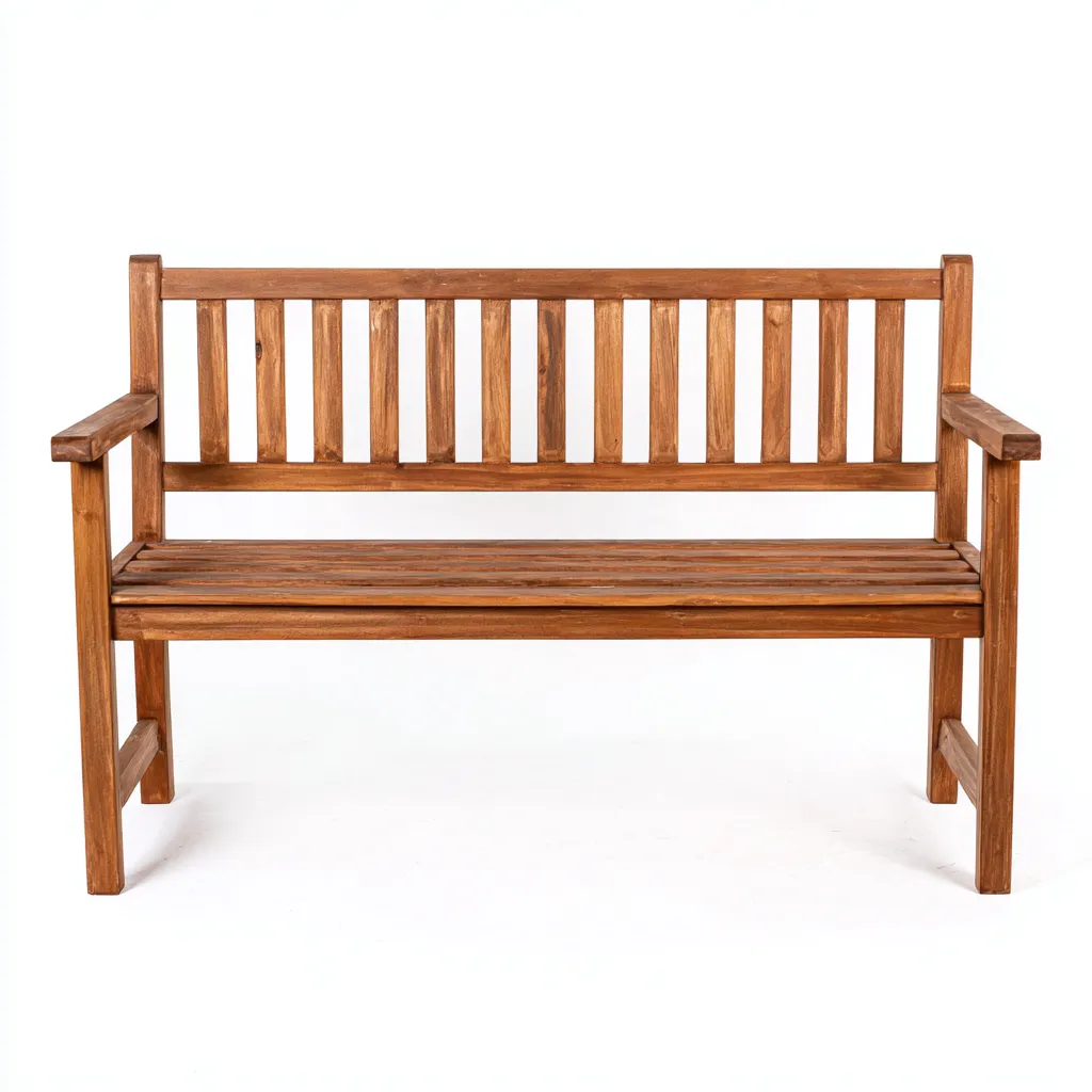 Banco de jardín - madera - 122x58x88 cm - marrón - diseño clásico-Havenupbay