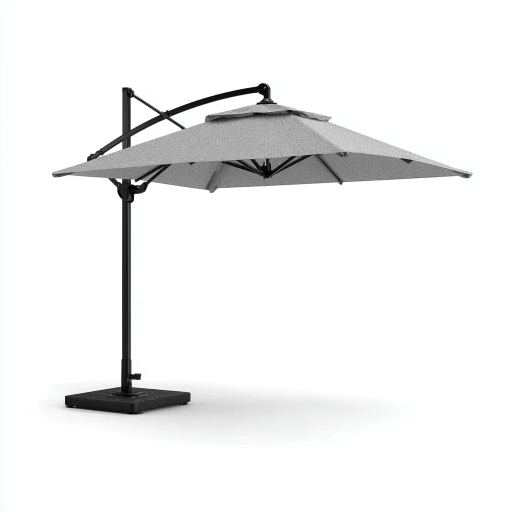 Sombrillas de jardín - metal-poliéster - 320x320x270 cm - gris - diseño moderno-Havenupbay