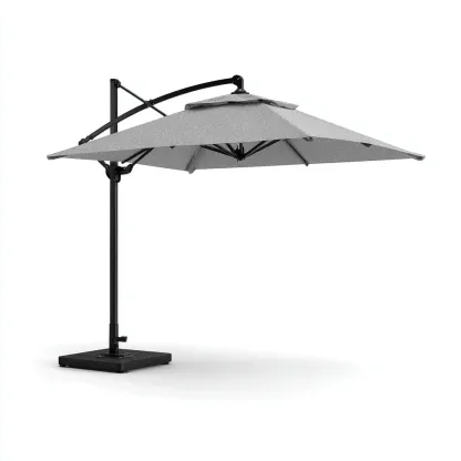 Sombrillas de jardín - metal-poliéster - 320x320x270 cm - gris - diseño moderno-Havenupbay