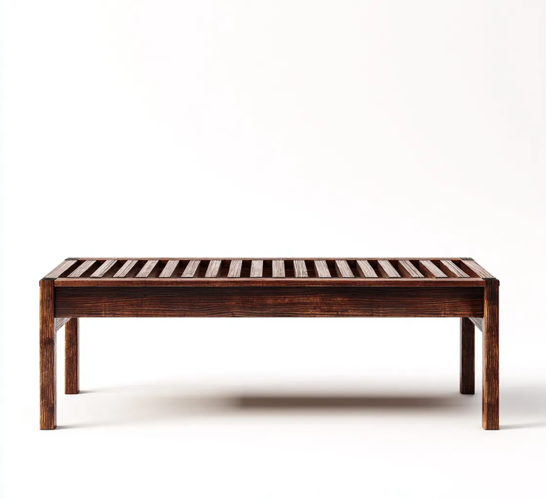 Banco de jardín - madera - 110x40x45 cm - marrón oscuro - diseño sencillo-Havenupbay