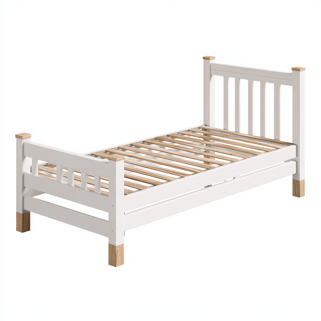 Camas individuales-madera-200x95x85 cm-blanco-madera-diseno moderno-Havenupbay