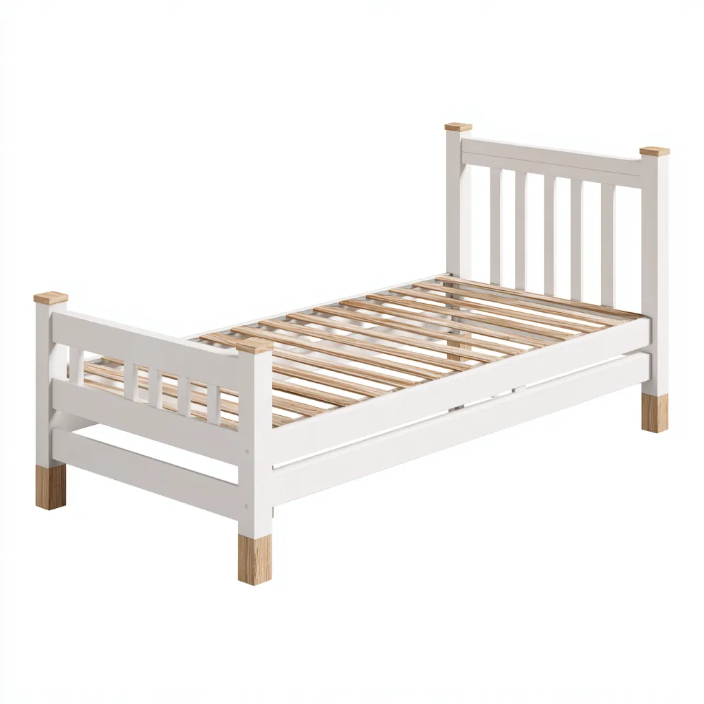 Camas individuales-madera-200x95x85 cm-blanco-madera-diseno moderno-Havenupbay