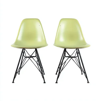 Silla de jardín - plástico - metal - 48x52x83 cm - verde-negro - diseño clásico-Havenupbay