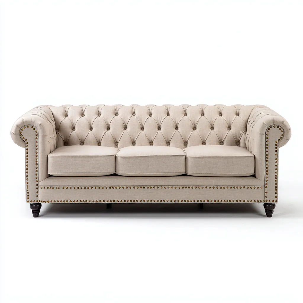 Sofás de 3 plazas - tela - 240x105x82 cm - gris oscuro - estilo moderno-Havenupbay