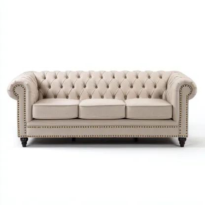 Sofás de 3 plazas - tela - 240x105x82 cm - gris oscuro - estilo moderno-Havenupbay