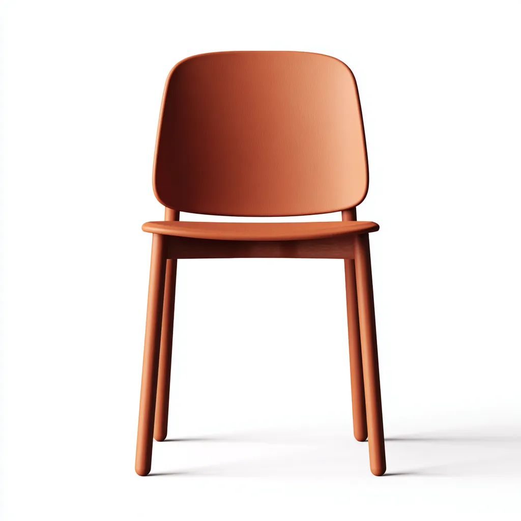 Silla de jardín - plástico - 47x50x82 cm - terracota - diseño moderno-Havenupbay