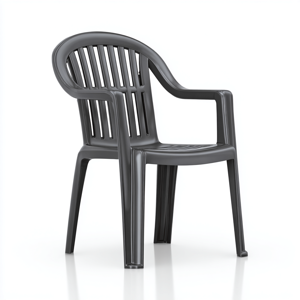 Silla de jardín - plástico - 56x60x89 cm - gris - diseño funcional-Havenupbay