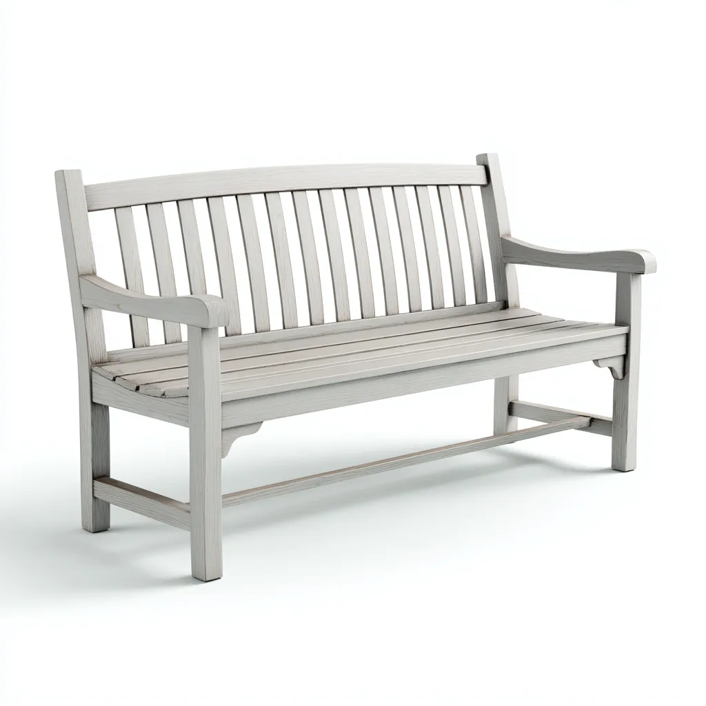 Banco de jardín - madera - 146x63x93 cm - gris claro - diseño clásico-Havenupbay