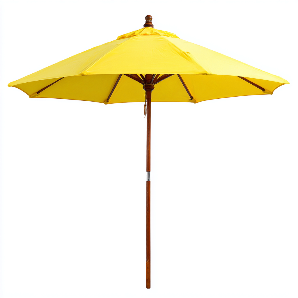 Sombrillas de jardín - poliéster - 240x255 cm - amarillo - estilo playero para jardín y terraza-Havenupbay