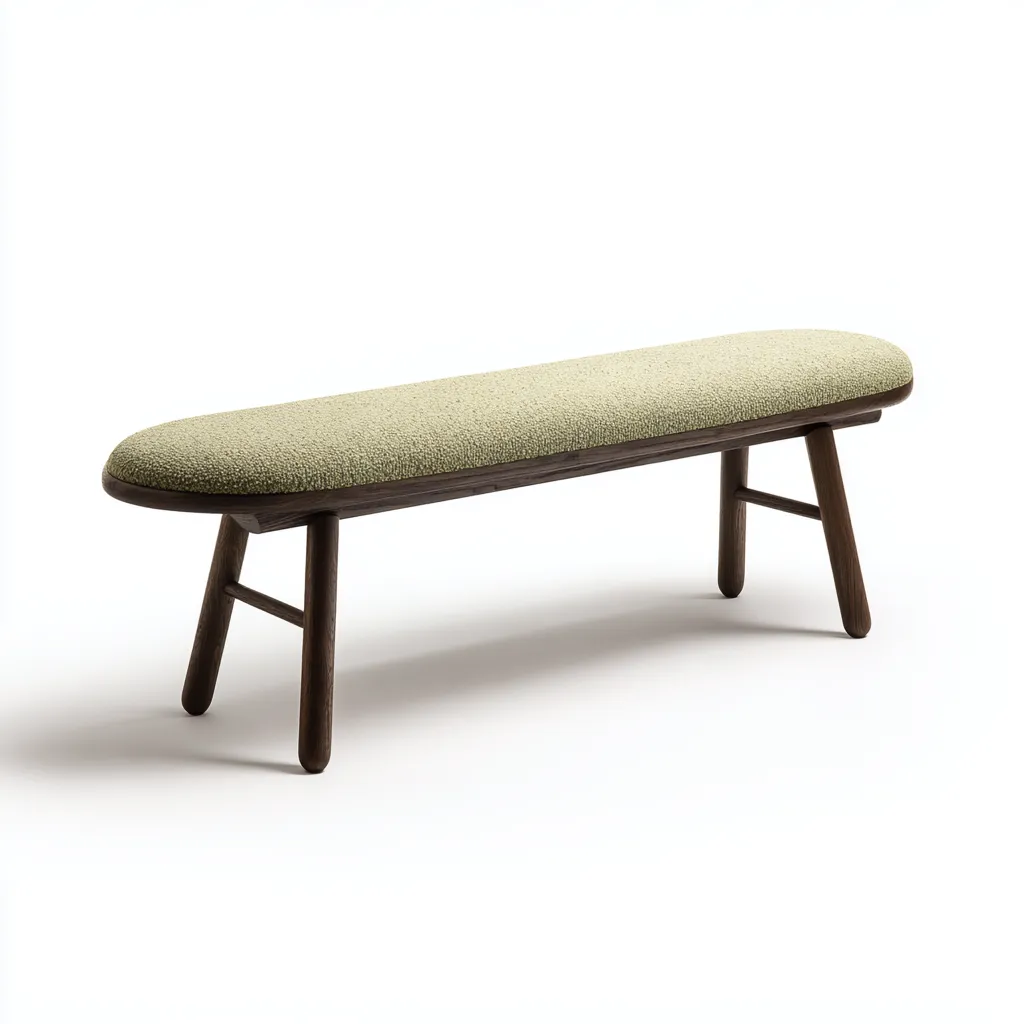 Banco de entrada-tejido-madera-128x32x46 cm-verde claro-nogal oscuro-estilo nórdico-Havenupbay