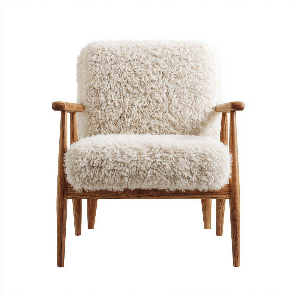 Sillones - tela boucle - 78x72x86 cm - blanco - diseño moderno-Havenupbay