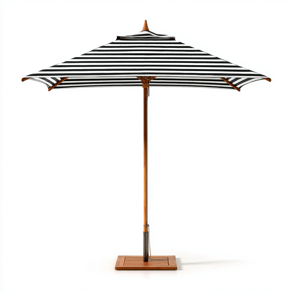 Sombrillas de jardín - poliéster - 280x280x250 cm - blanco-negro - estilo contemporáneo con base para jardín y terraza-Havenupbay