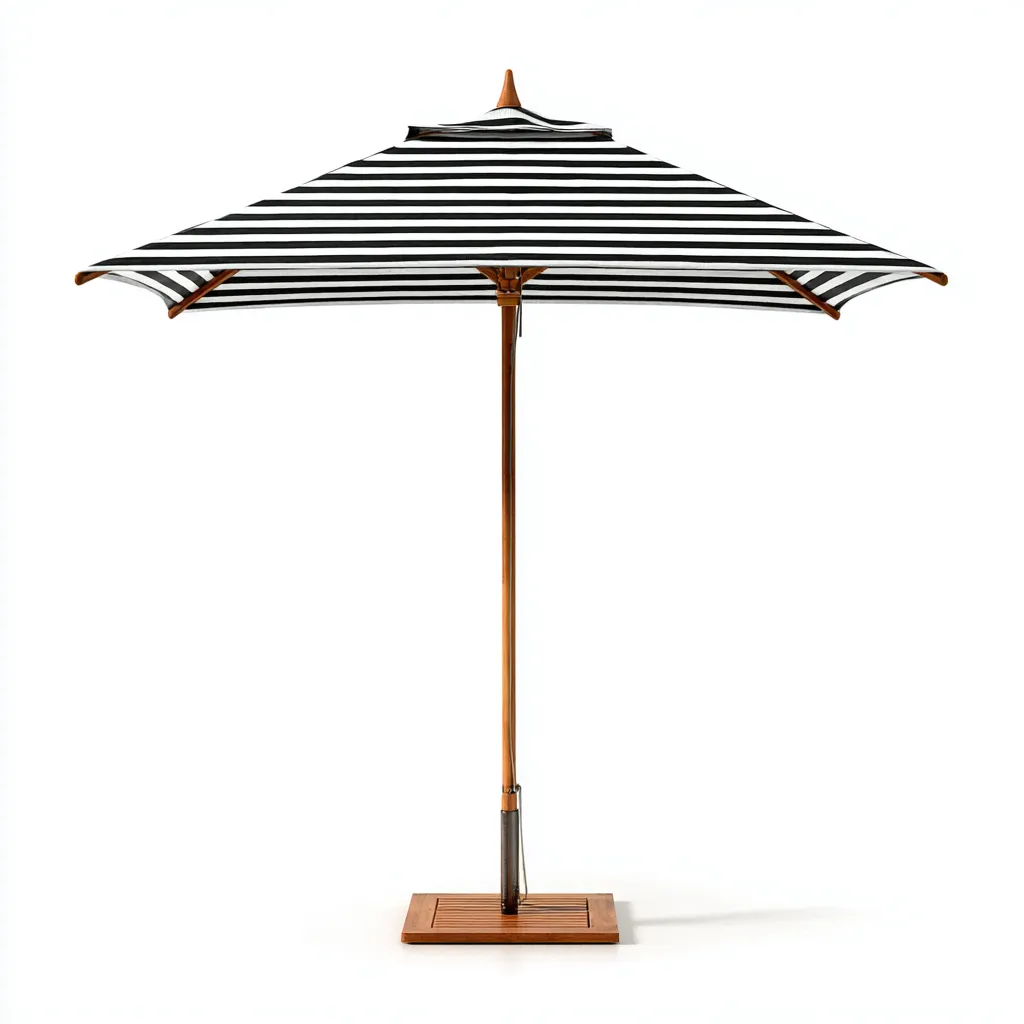 Sombrillas de jardín - poliéster - 280x280x250 cm - blanco-negro - estilo contemporáneo con base para jardín y terraza-Havenupbay