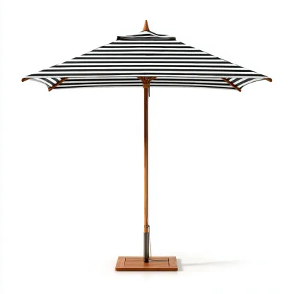 Sombrillas de jardín - poliéster - 280x280x250 cm - blanco-negro - estilo contemporáneo con base para jardín y terraza-Havenupbay